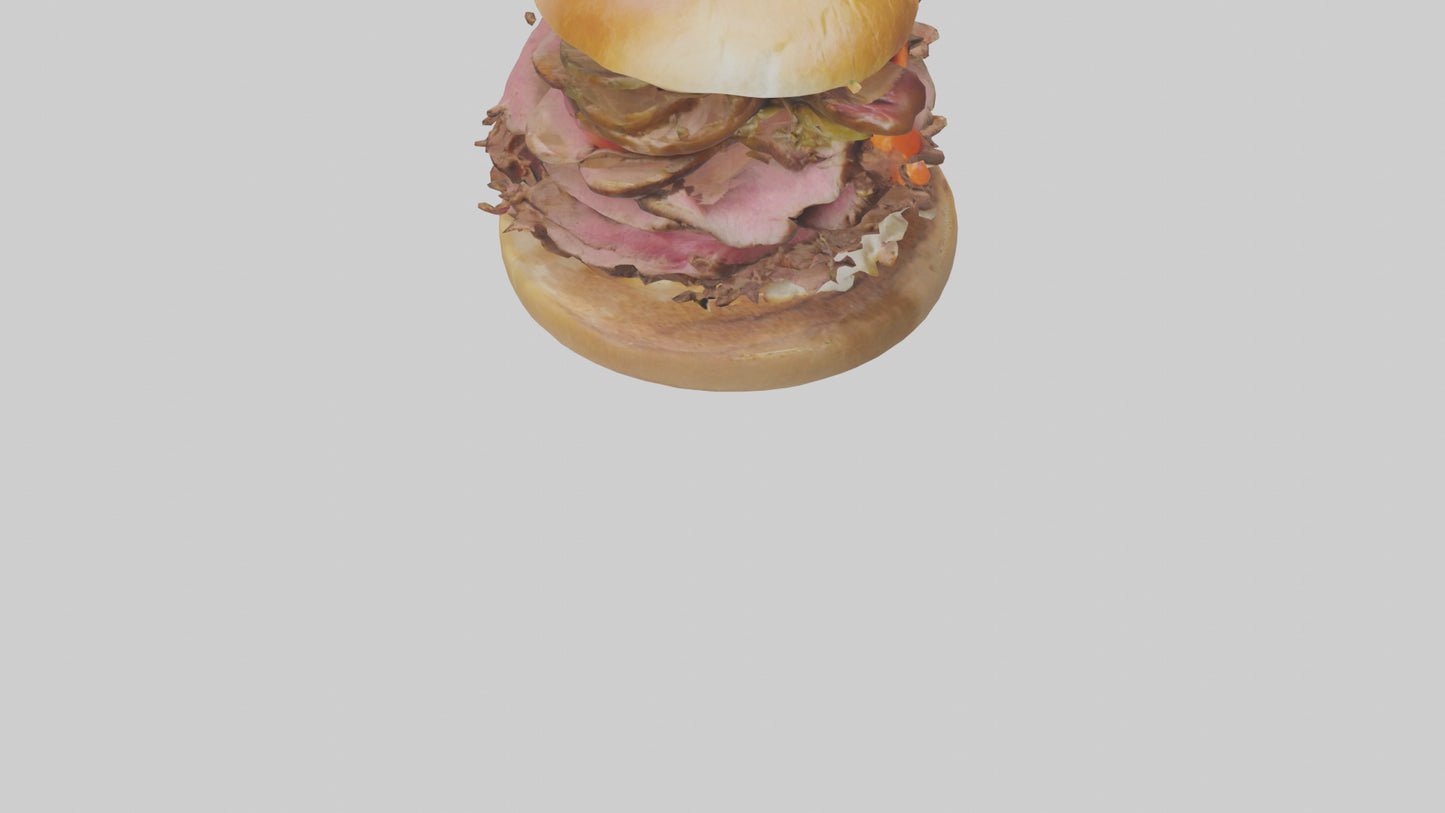 3D model Roast beef sandwich model VR / AR / low-poly