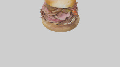 3D model Roast beef sandwich model VR / AR / low-poly