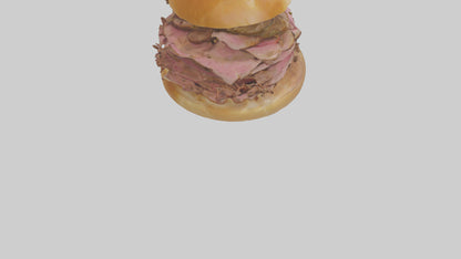 3D model Roast beef sandwich model VR / AR / low-poly