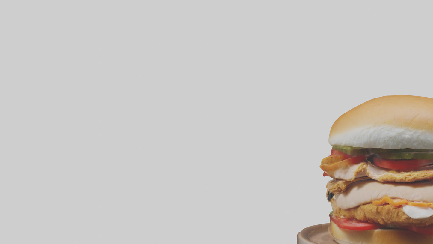 3D model Roast chicken sandwich model VR / AR / low-poly