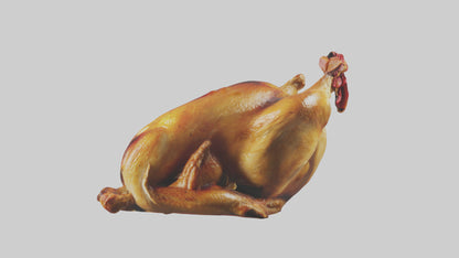 3D model Roasted chicken model VR / AR / low-poly