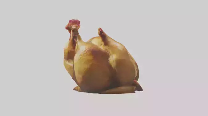 3D model Roasted chicken model VR / AR / low-poly