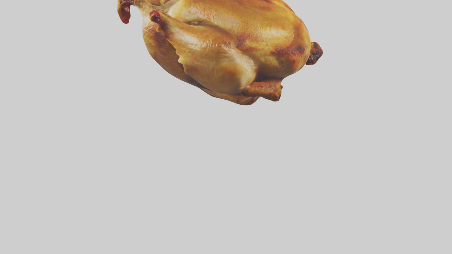 3D model Roasted chicken model VR / AR / low-poly