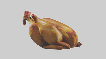 3D model Roasted chicken model VR / AR / low-poly