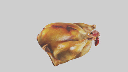 3D model Roasted chicken model VR / AR / low-poly