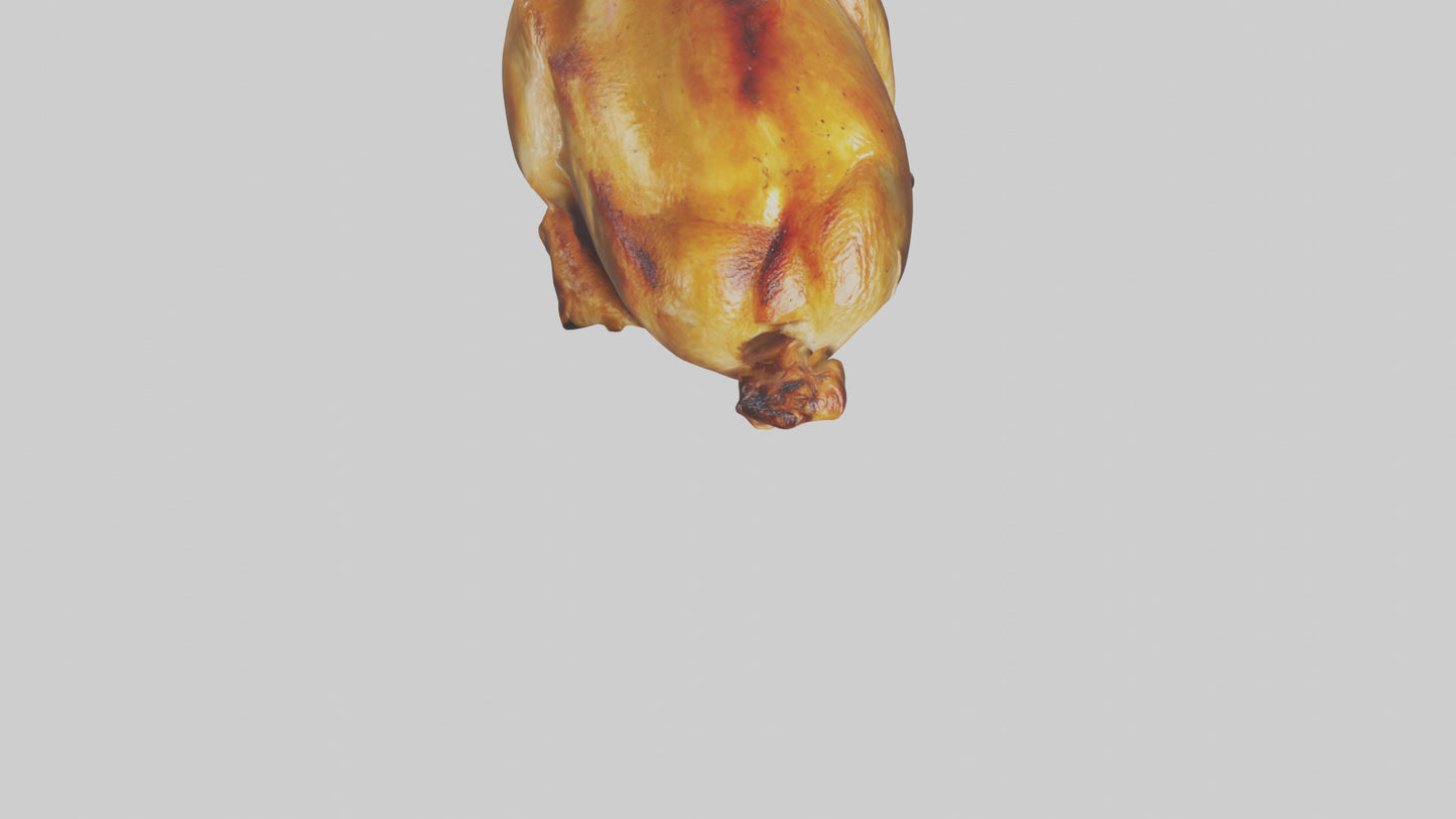 3D model Roasted chicken model VR / AR / low-poly