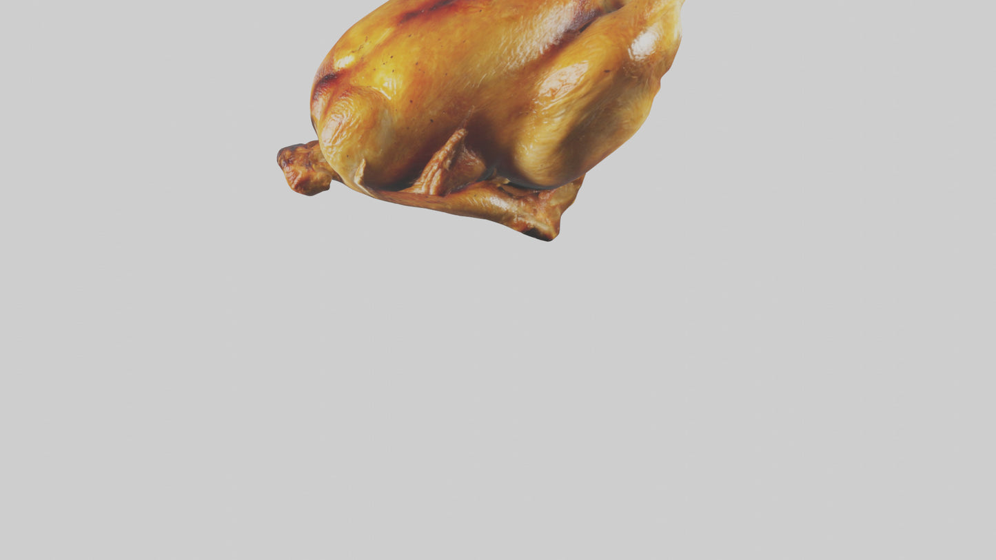 3D model Roasted chicken model VR / AR / low-poly