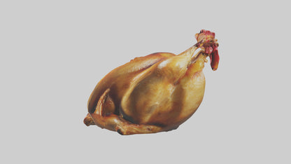 3D model Roasted chicken model VR / AR / low-poly
