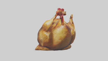 3D model Roasted chicken model VR / AR / low-poly