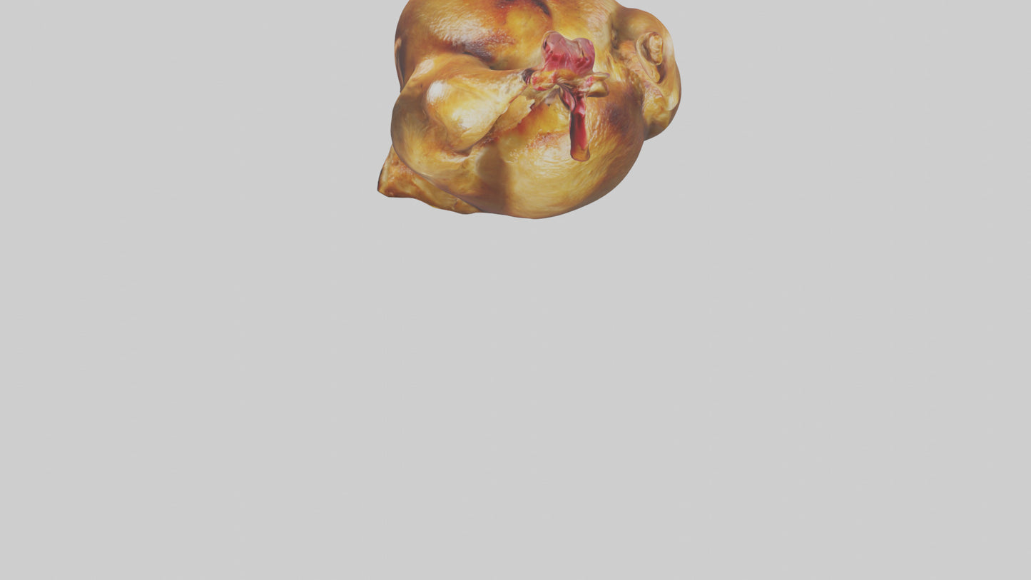 3D model Roasted chicken model VR / AR / low-poly