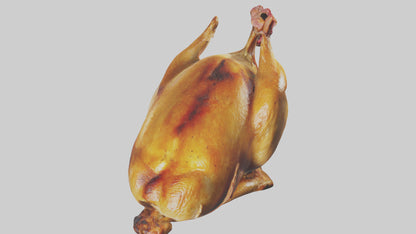 3D model Roasted chicken model VR / AR / low-poly