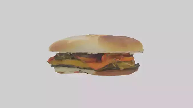 Roasted vegetable sandwich model VR / AR / low-poly