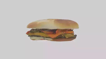 Roasted vegetable sandwich model VR / AR / low-poly