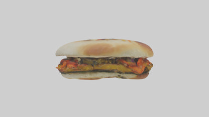 Roasted vegetable sandwich model VR / AR / low-poly