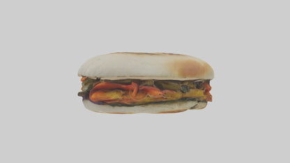 Roasted vegetable sandwich model VR / AR / low-poly