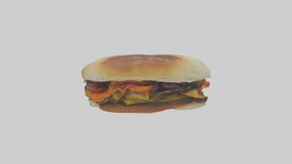 Roasted vegetable sandwich model VR / AR / low-poly