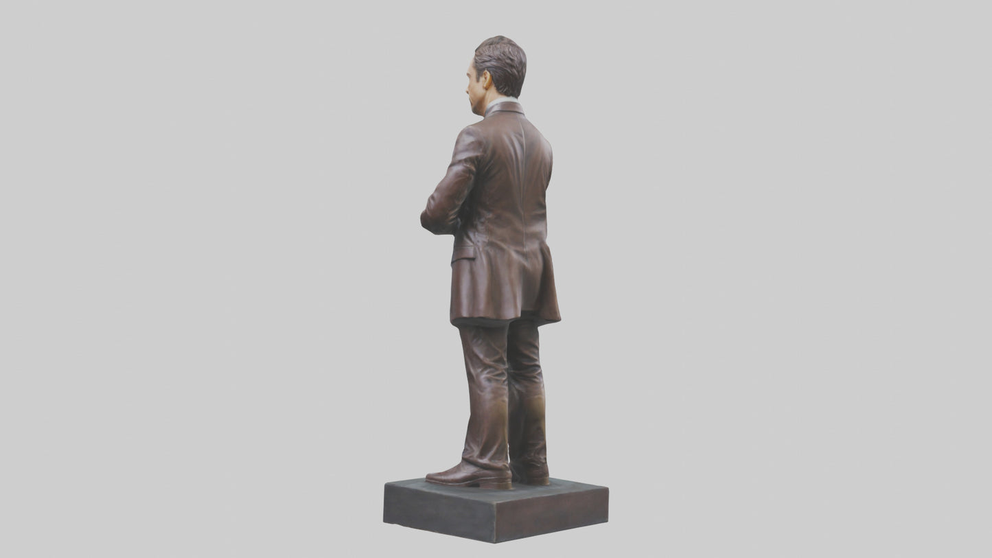 3D model Robert Downey Jr statue model VR / AR / low-poly