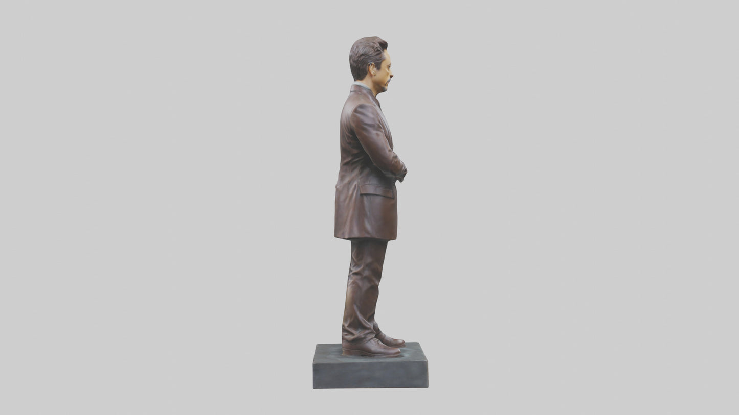 3D model Robert Downey Jr statue model VR / AR / low-poly