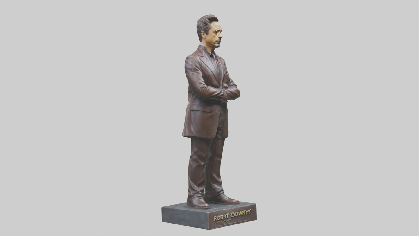 3D model Robert Downey Jr statue model VR / AR / low-poly