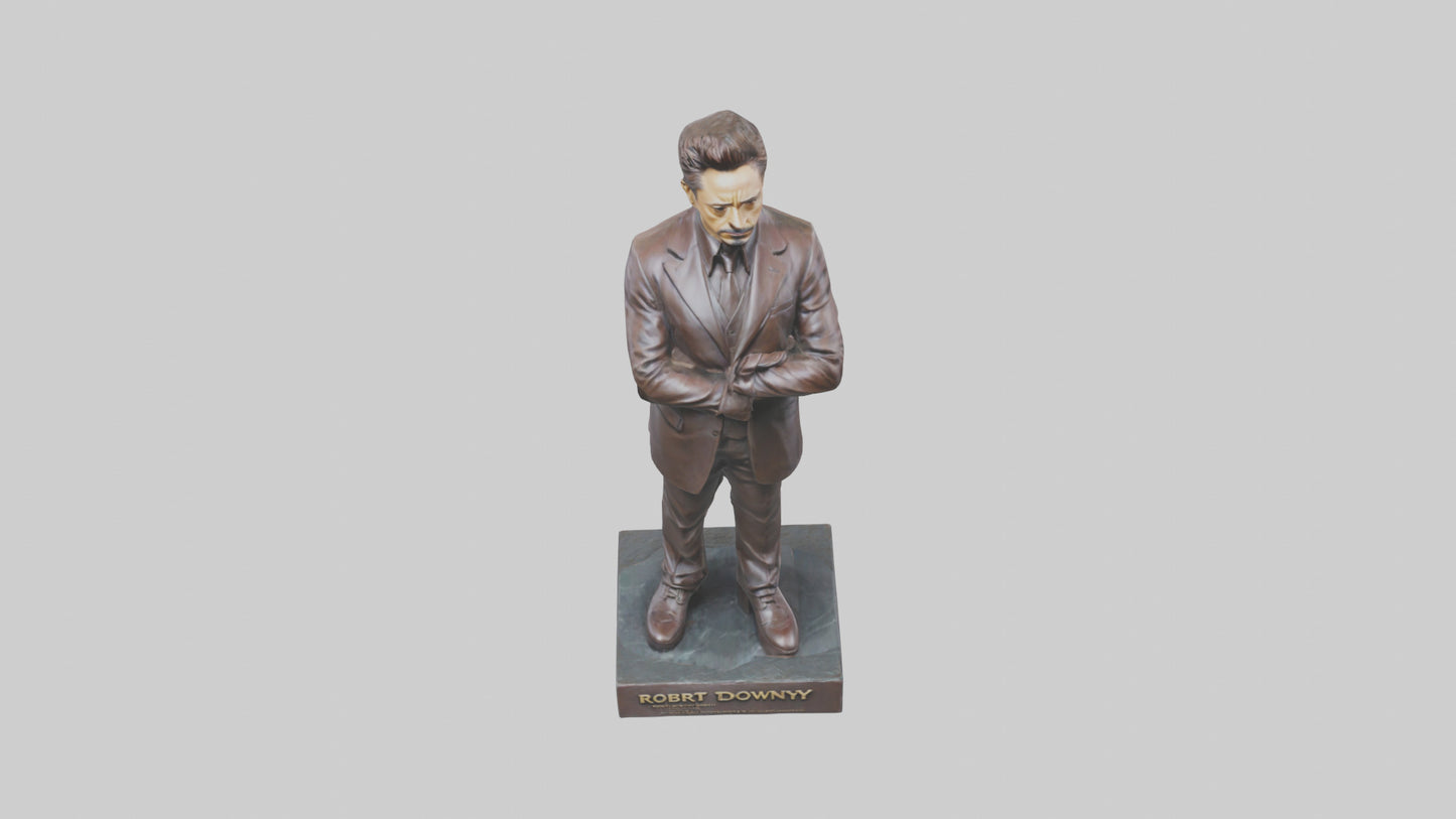 3D model Robert Downey Jr statue model VR / AR / low-poly