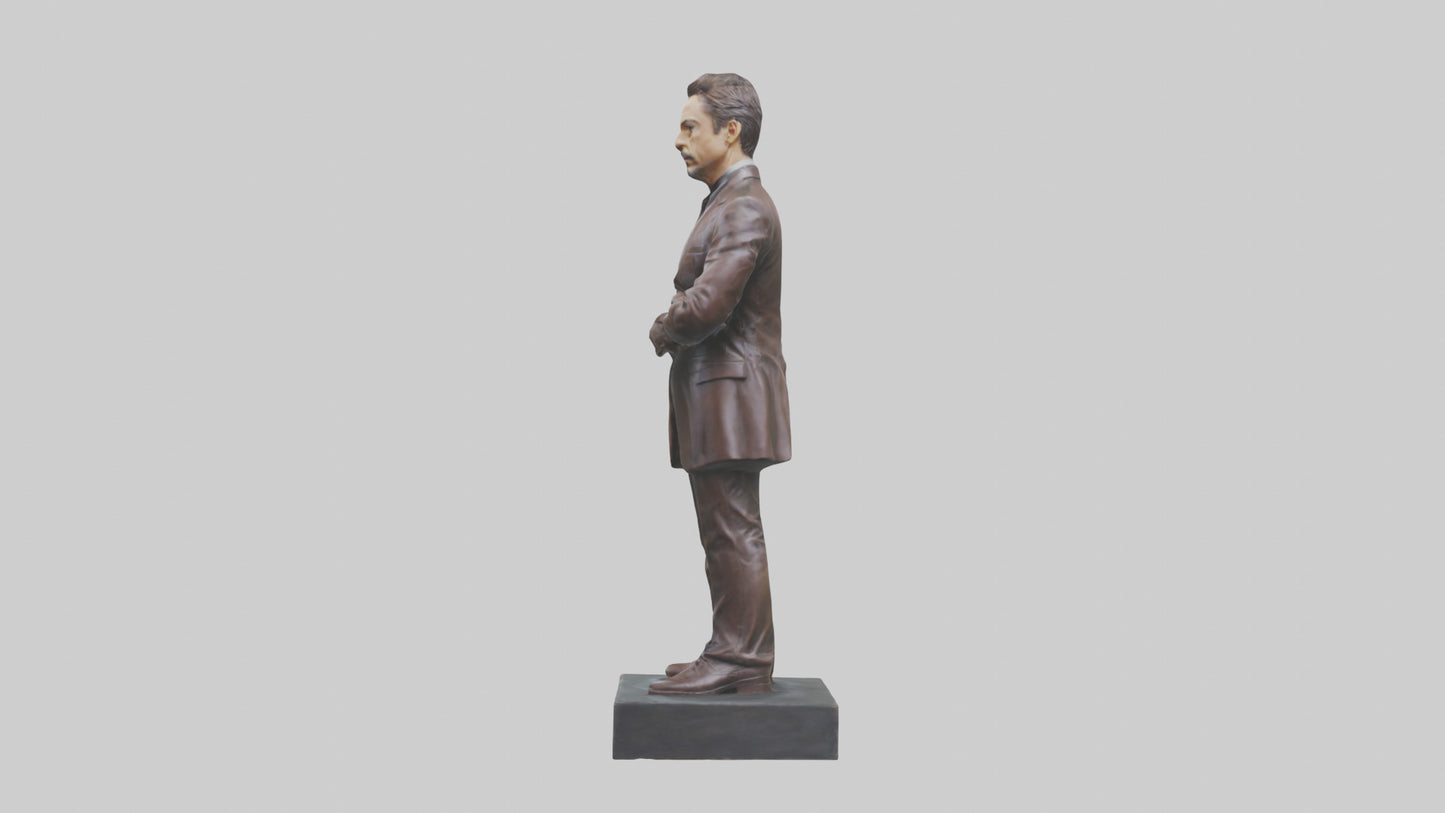 3D model Robert Downey Jr statue model VR / AR / low-poly