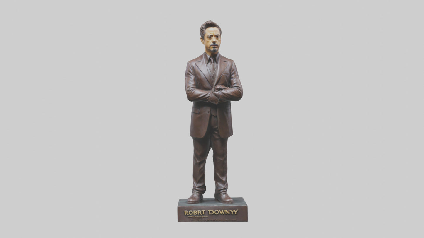 3D model Robert Downey Jr statue model VR / AR / low-poly
