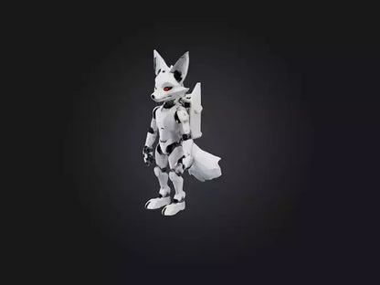 3D model RoboFox Model VR / AR / low-poly