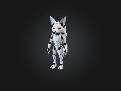 3D model RoboFox Model VR / AR / low-poly