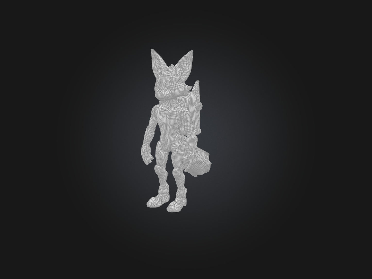 3D model RoboFox Model VR / AR / low-poly