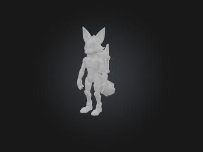 3D model RoboFox Model VR / AR / low-poly