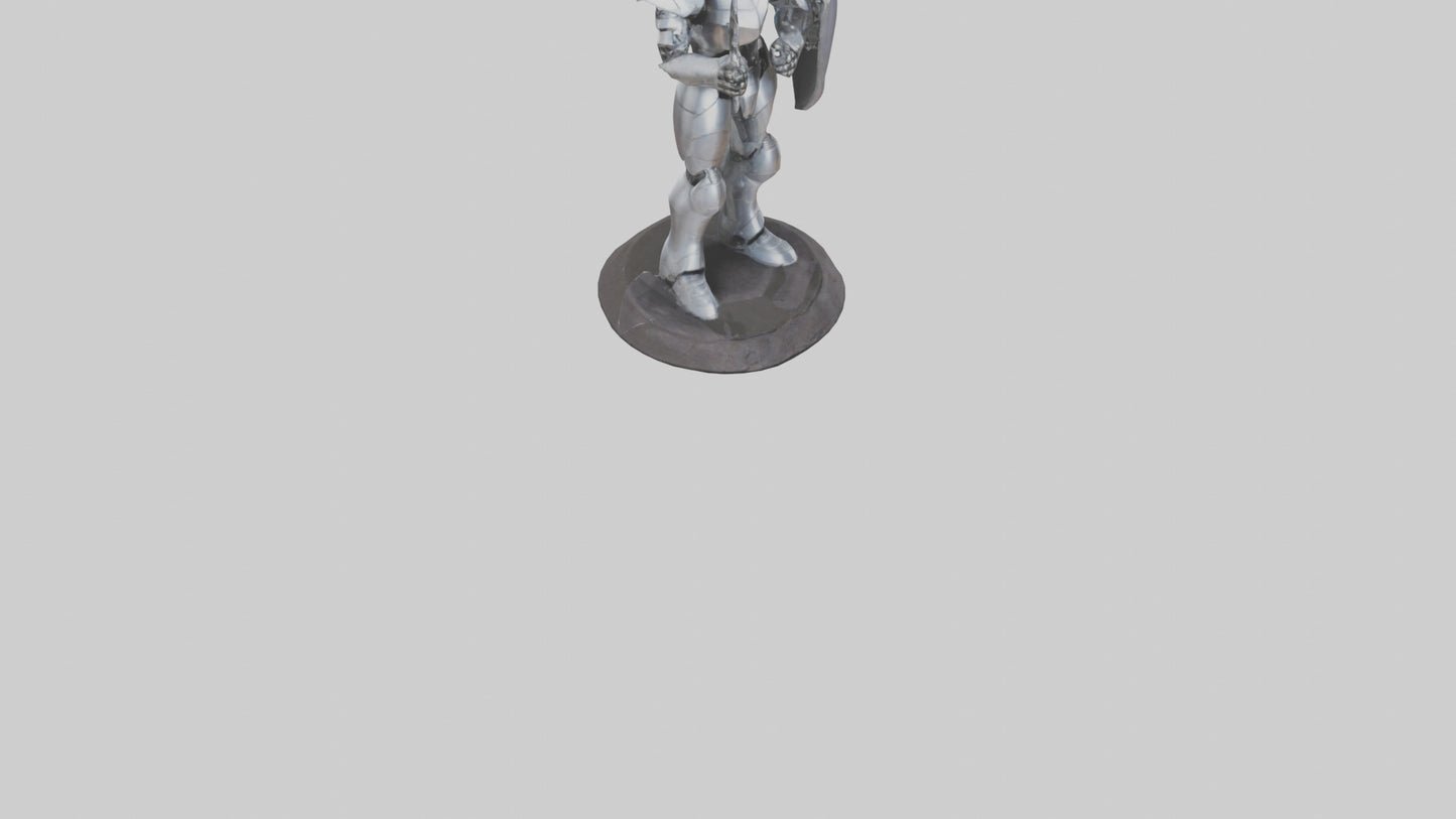 3D model RoboKnight statue model VR / AR / low-poly