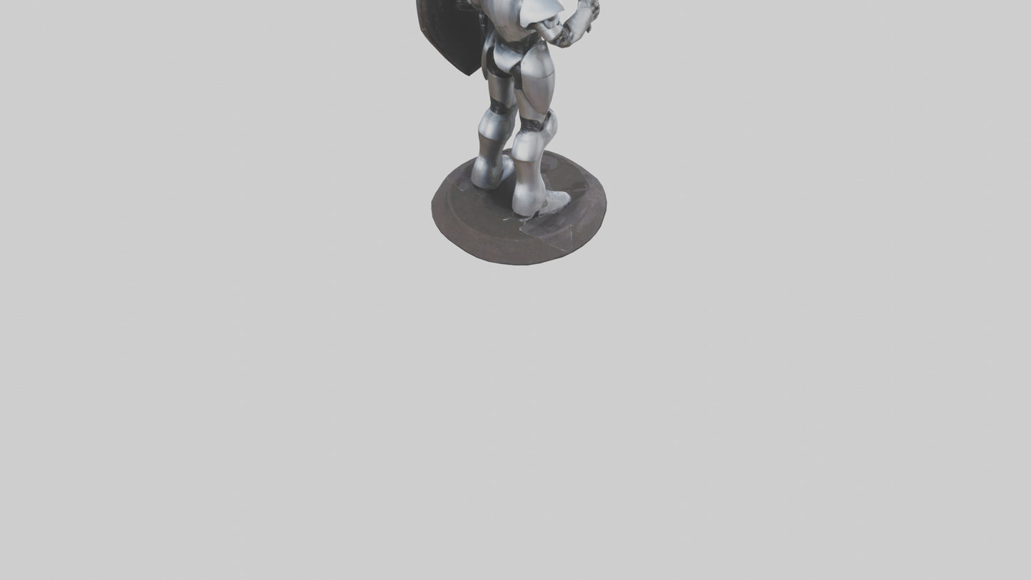 3D model RoboKnight statue model VR / AR / low-poly