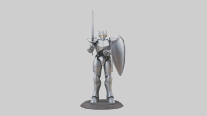 3D model RoboKnight statue model VR / AR / low-poly