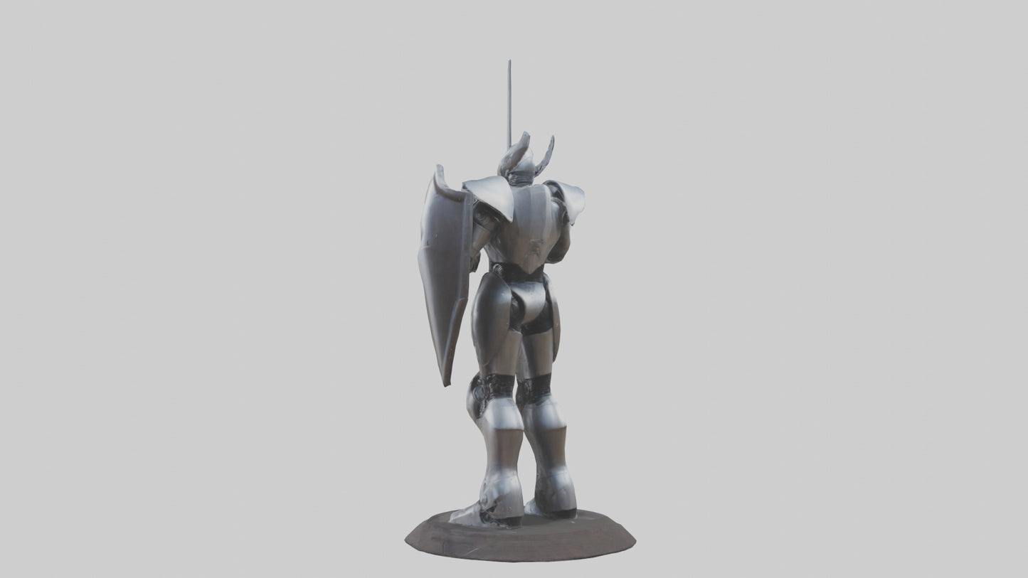 3D model RoboKnight statue model VR / AR / low-poly