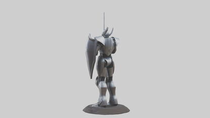 3D model RoboKnight statue model VR / AR / low-poly
