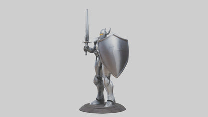 3D model RoboKnight statue model VR / AR / low-poly