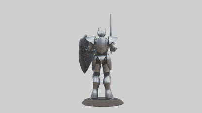 3D model RoboKnight statue model VR / AR / low-poly