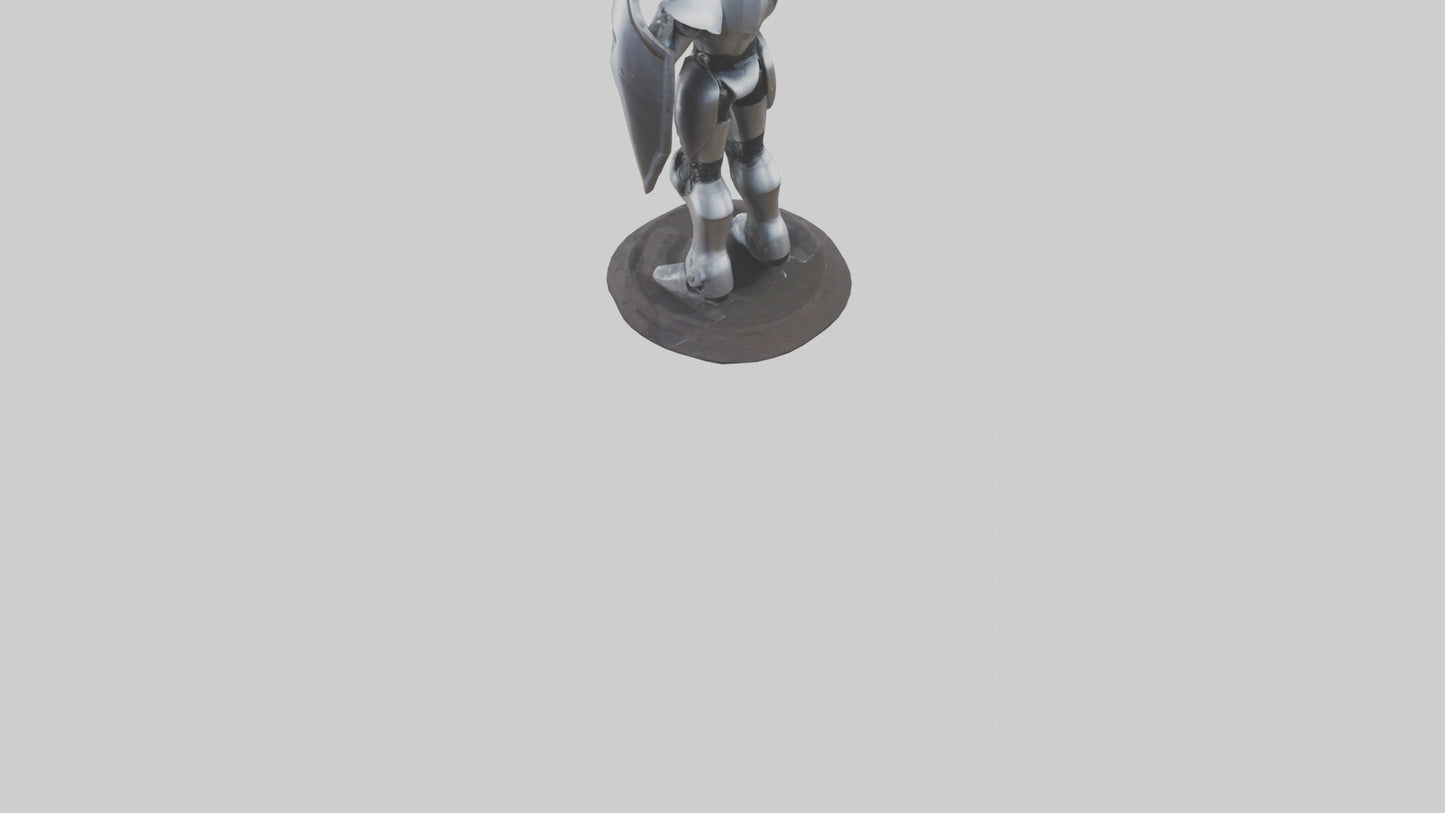 3D model RoboKnight statue model VR / AR / low-poly