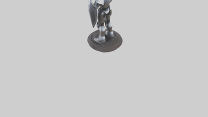 3D model RoboKnight statue model VR / AR / low-poly