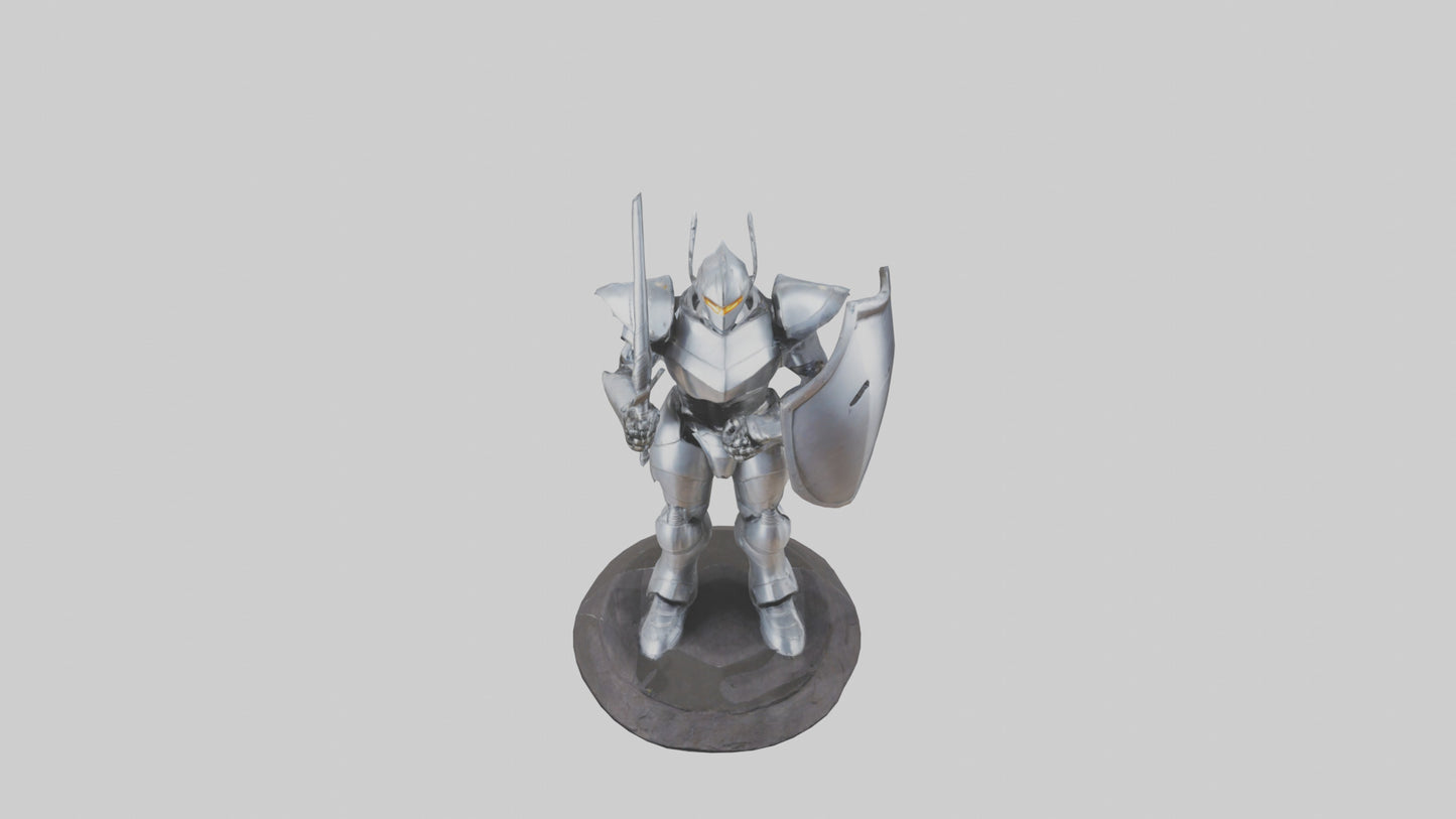 3D model RoboKnight statue model VR / AR / low-poly