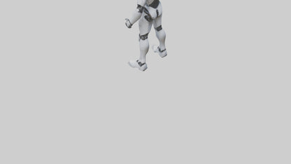 Robot Assassin statue model VR / AR / low-poly