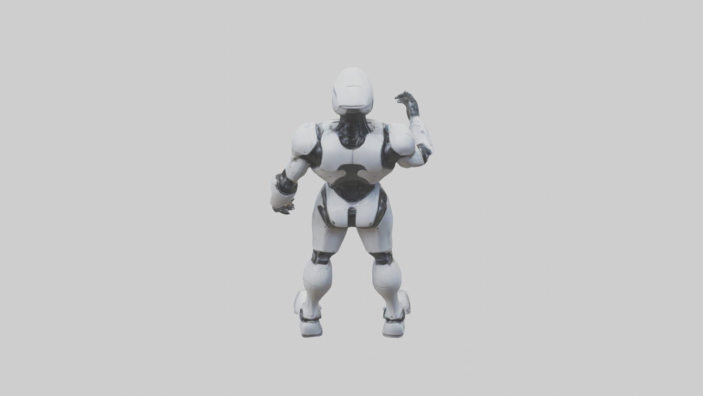 Robot Assassin statue model VR / AR / low-poly
