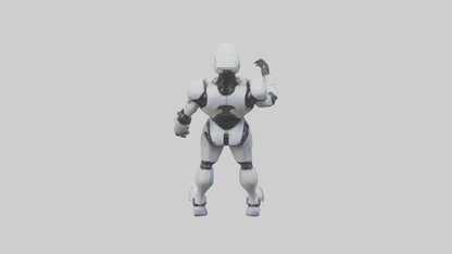 Robot Assassin statue model VR / AR / low-poly