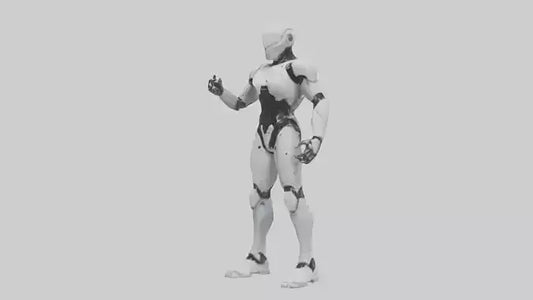Robot Assassin statue model VR / AR / low-poly
