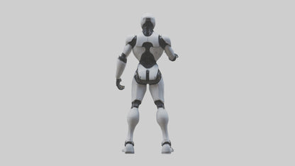 Robot Assassin statue model VR / AR / low-poly