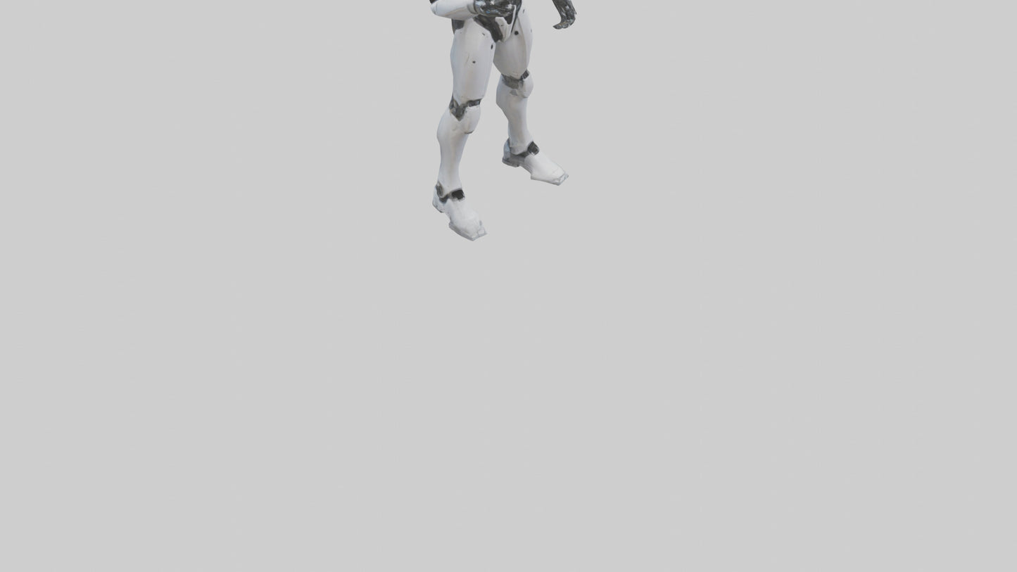 Robot Assassin statue model VR / AR / low-poly