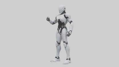 Robot Assassin statue model VR / AR / low-poly