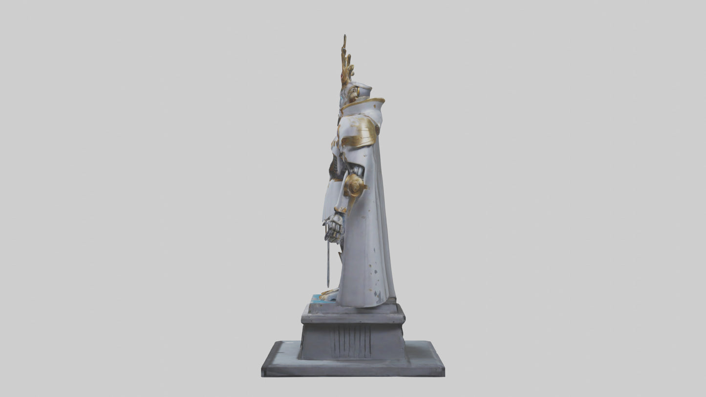 3D model Robot Emperor statue model VR / AR / low-poly