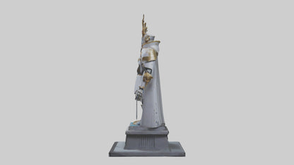 3D model Robot Emperor statue model VR / AR / low-poly