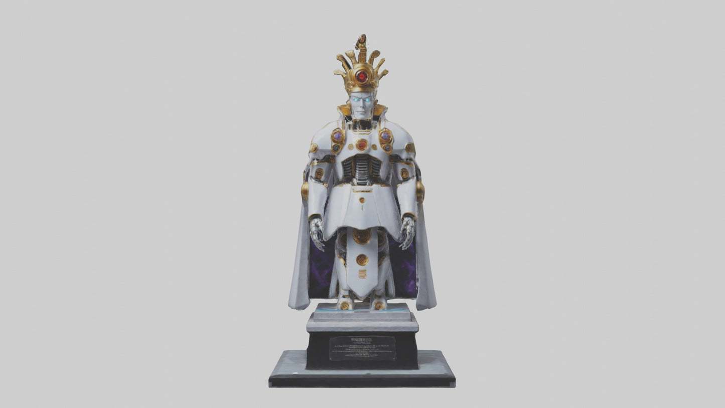 3D model Robot Emperor statue model VR / AR / low-poly